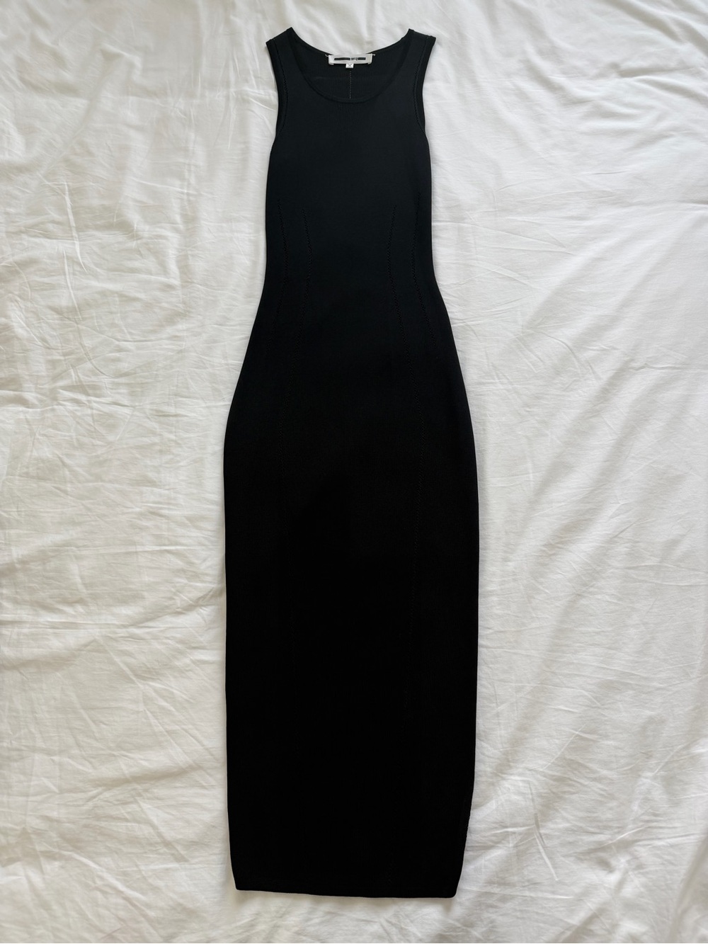 Alexander McQueen Black Sleeveless Bodycon Midi Dress